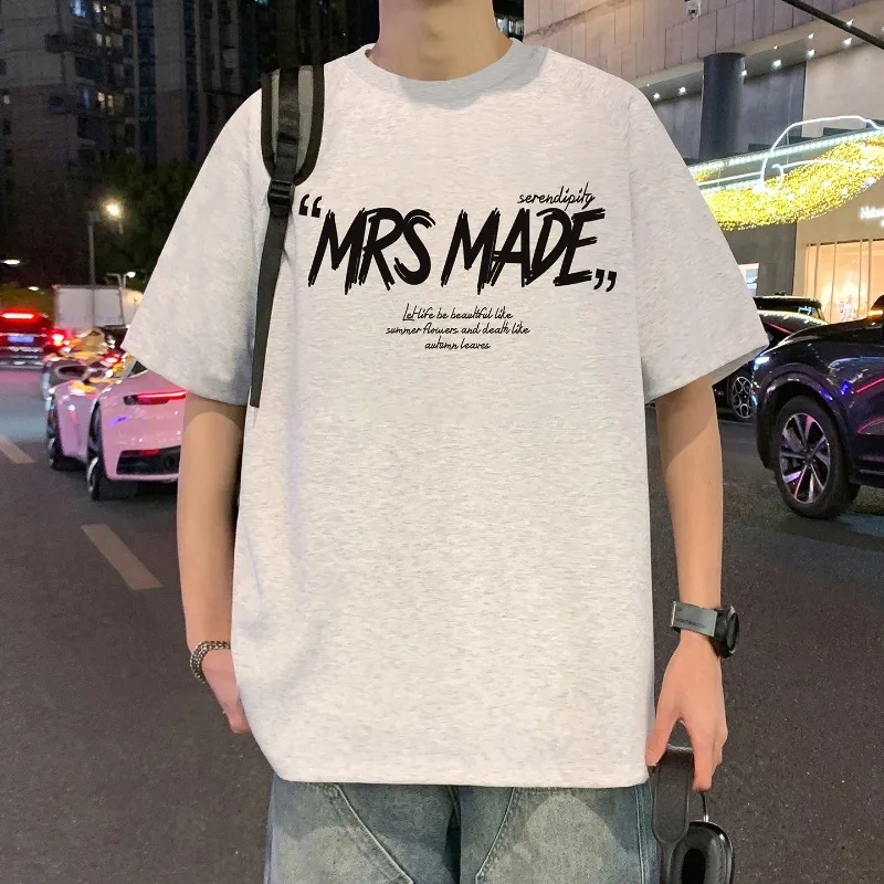 Summer Loose American Print 2026 New European and American Men's and Women's Fashion Casual Round Neck Short Sleeved Shirt thumbnail 4