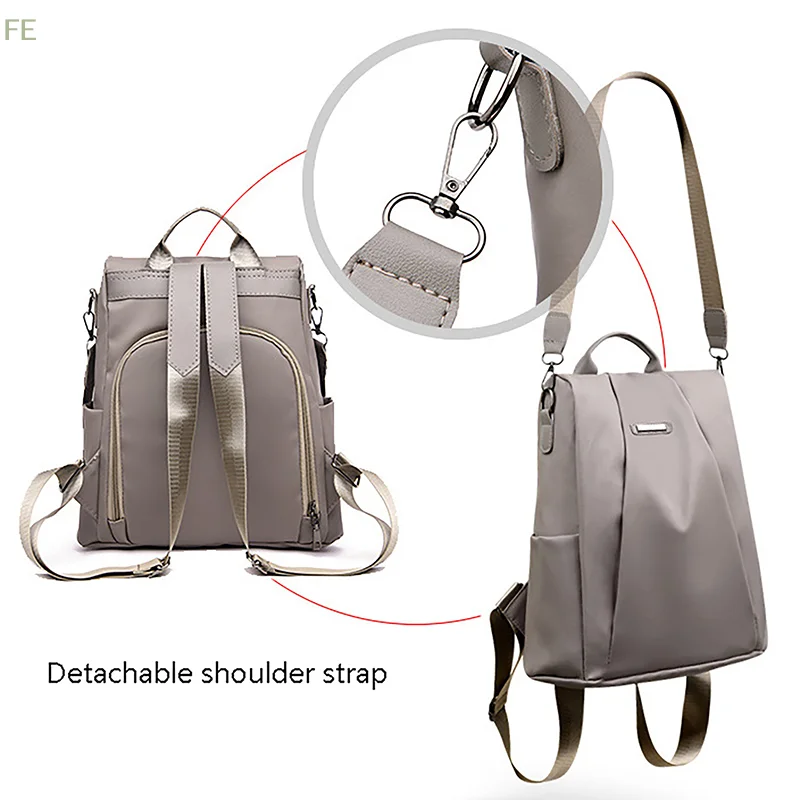 [FE] New Anti Theft Backpack Women Backpacks Multifunctional Travel Backpack Fashion Detachable Shoulder Strap Shoulder Bag