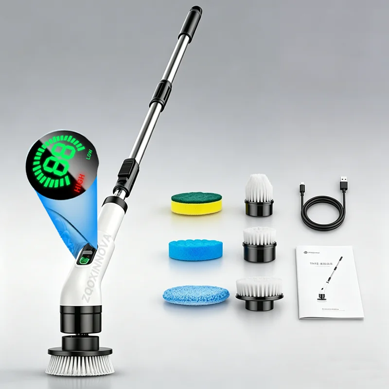 Household CordLess Electric Cleaning Brush Kitchen Gadgets Hair Brushes Bathroom Broom Toilet Mops Multifunctional Spin Scrubber