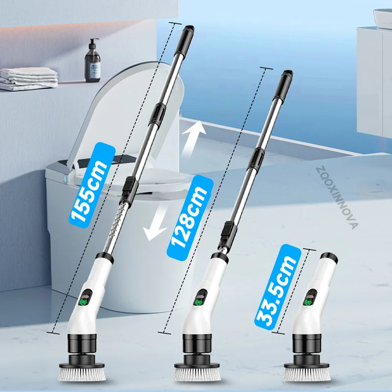 Household CordLess Electric Cleaning Brush Kitchen Gadgets Hair Brushes Bathroom Broom Toilet Mops Multifunctional Spin Scrubber thumbnail 2