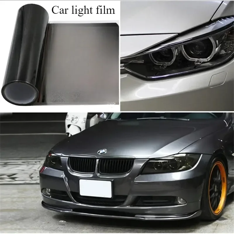 PVC Car Headlight Lamp Film Fog Lamp Sticker 30X60/120/200cm Car Headlight Taillight Wrap Cover Film Foil Sticker thumbnail 2