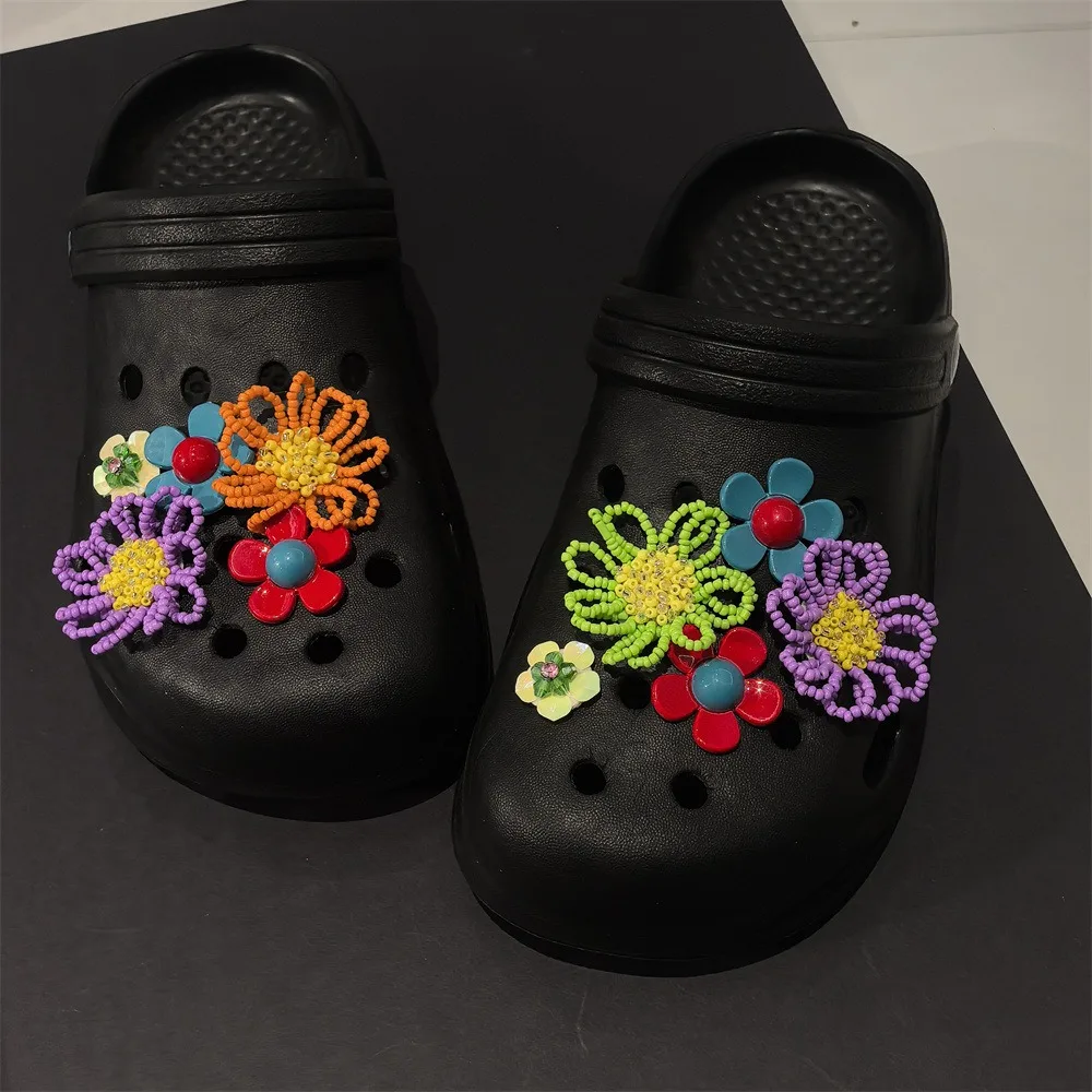 Fashion Ballet Shoe Flowers Set with Buckle Decoration Dopamine Beads Sunflower Shoes Charms Dance Shoe Accessories 1 Set thumbnail 3