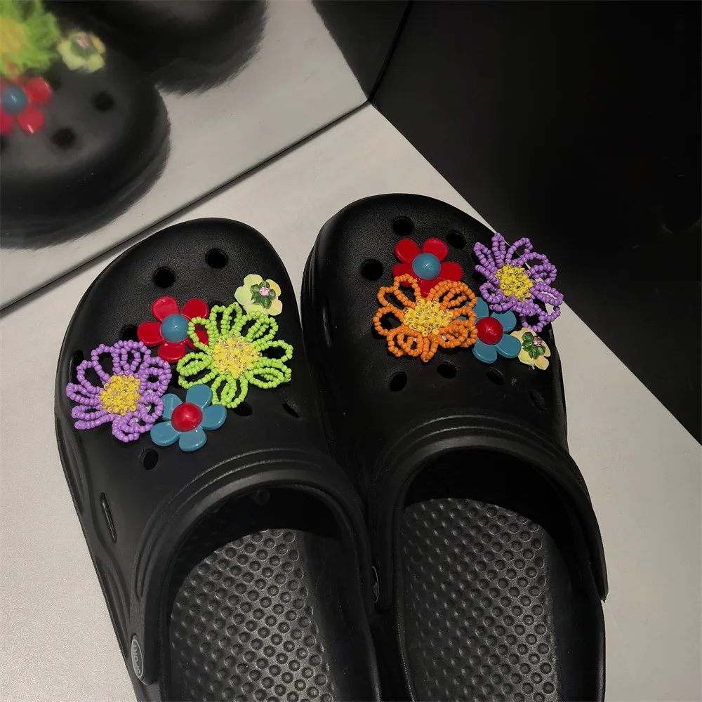 Fashion Ballet Shoe Flowers Set with Buckle Decoration Dopamine Beads Sunflower Shoes Charms Dance Shoe Accessories 1 Set thumbnail 2