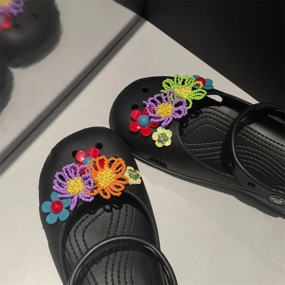 Fashion Ballet Shoe Flowers Set with Buckle Decoration Dopamine Beads Sunflower Shoes Charms Dance Shoe Accessories 1 Set thumbnail 4