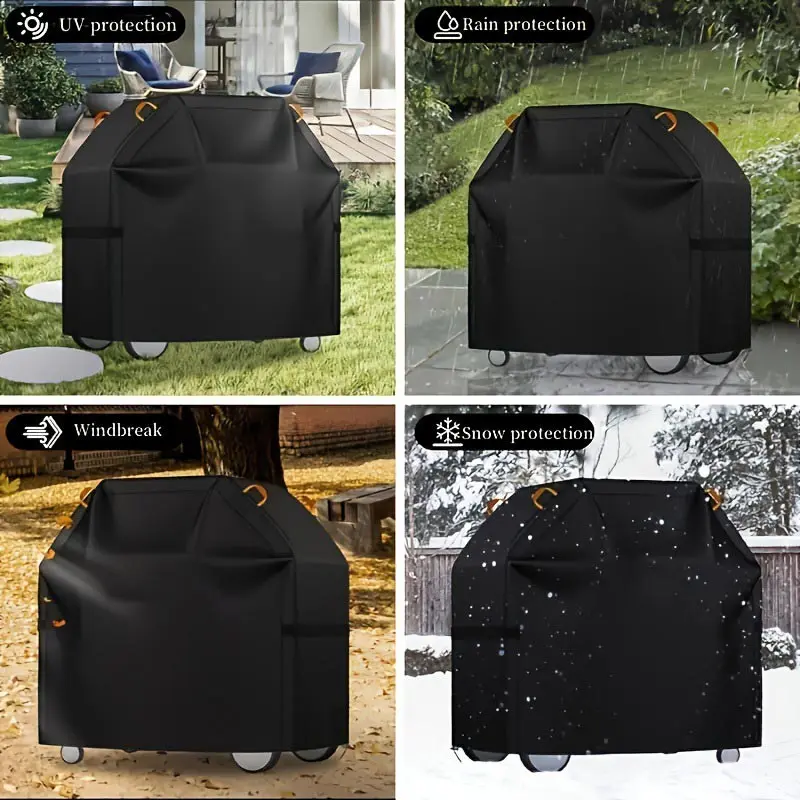 210D Outdoor BBQ Grill Cover Dustproof Waterproof Windproof Fabric Barbecue Cover for Gas Charcoal Electric Barbe Accessories thumbnail 4