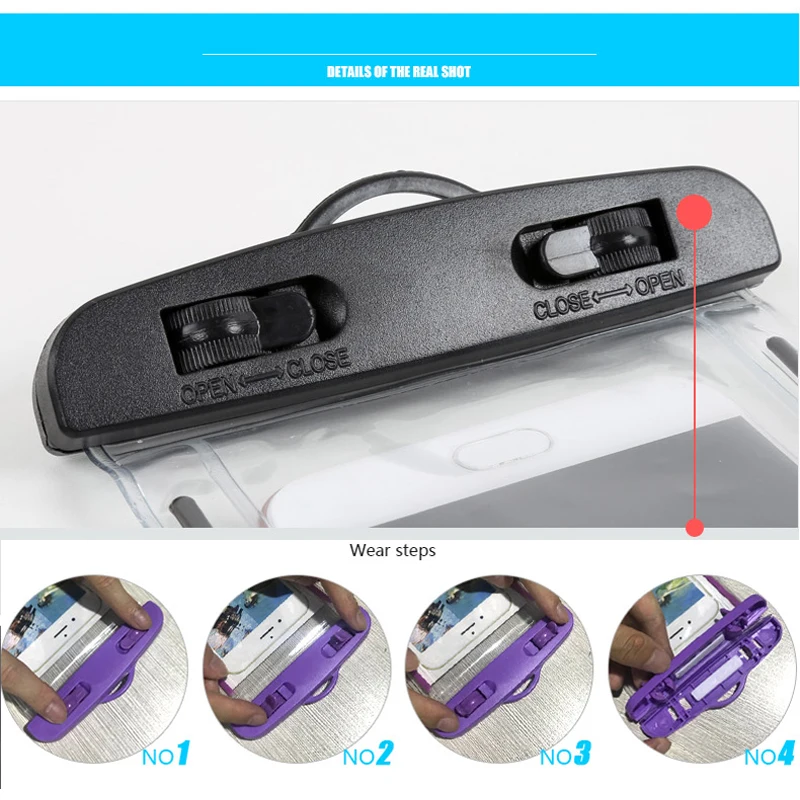 Floating Airbag Waterproof Phone Bag Phone Case For IPhone 17 16 15 14 13 Pro Max Samsung Huawei Xiaomi Waterproof Swimming Bags thumbnail 2