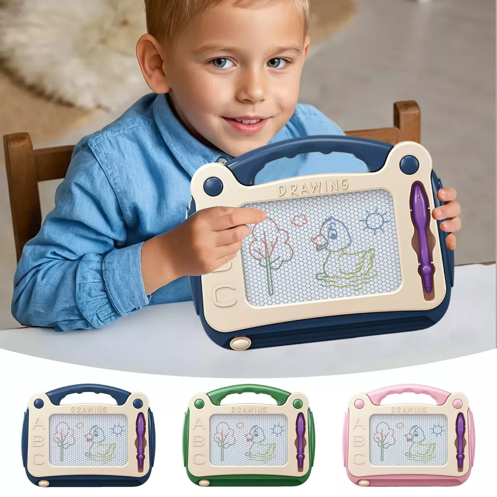 Magnetic Drawing Board Colored Graffiti Magic Eraser Drawing Board Kid's Graffiti Board Art Office Education Drawing Toy thumbnail 2