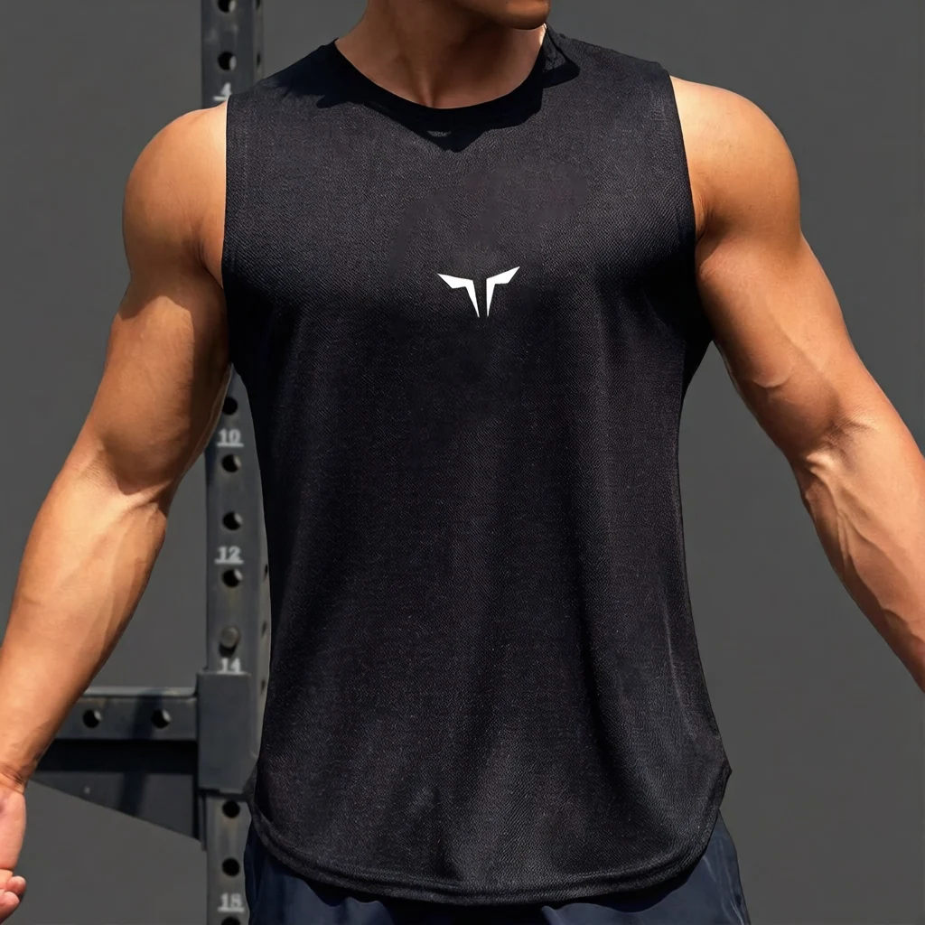 Street Fitness Tank Top Men's Sleeveless Training Shirt Outdoor Fitness Gym Park T-shirt thumbnail 2