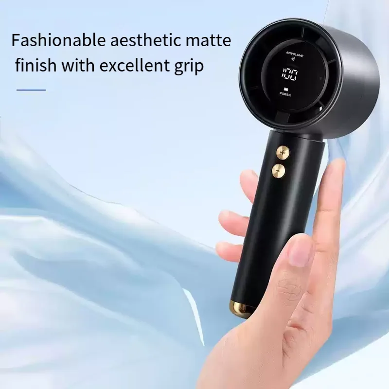 Portable Cooling Fan With Strong Wind Power Ultra Long Battery Life USB Charging LED Power Display Outdoor Travel Handheld Fan thumbnail 4
