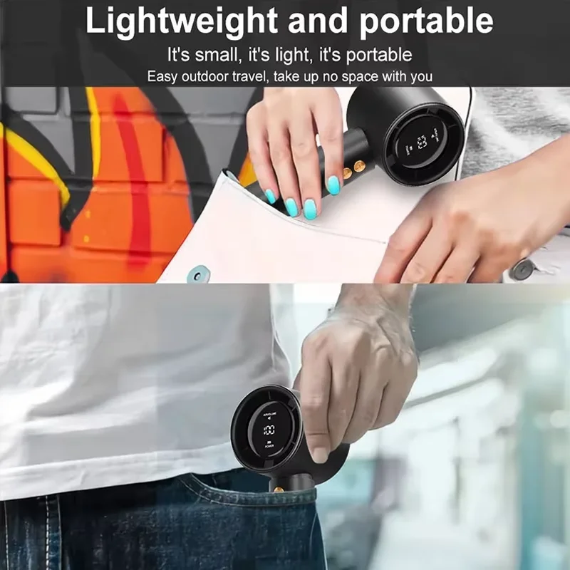Portable Cooling Fan With Strong Wind Power Ultra Long Battery Life USB Charging LED Power Display Outdoor Travel Handheld Fan thumbnail 5