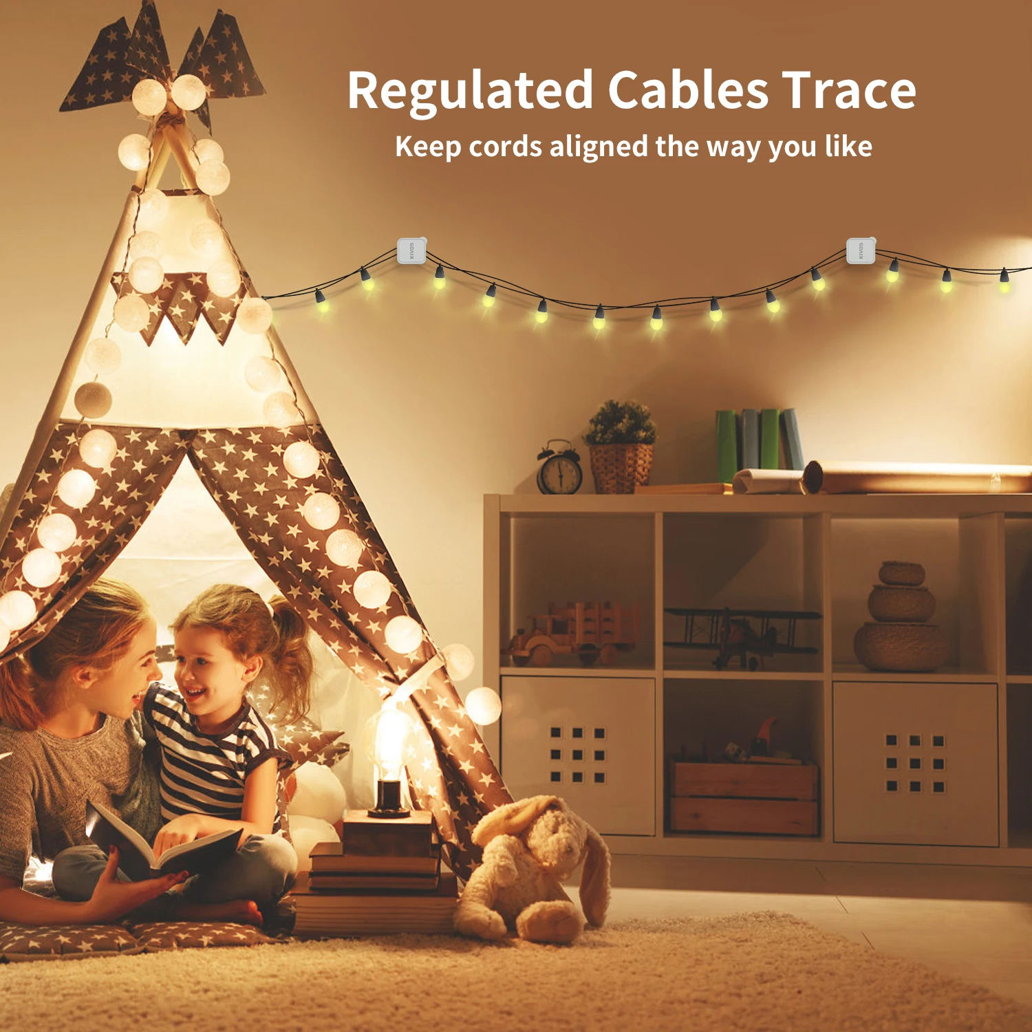 Cord Organizer,Desk Cable Management Clips, Phone Charger Cord Smooth Adjustable，6+1ack thumbnail 3