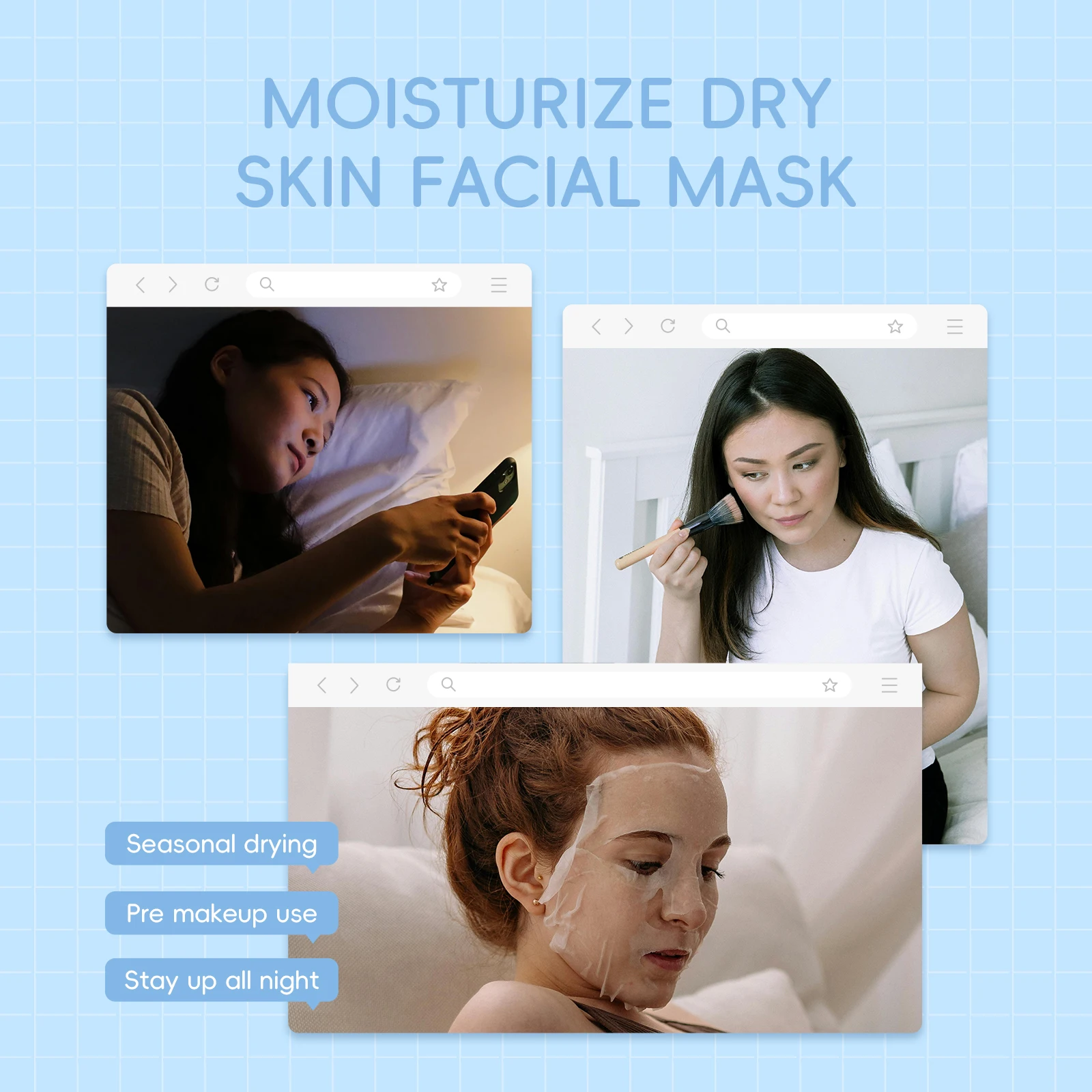 LAIKOU Milk Silky Hydrating Mask Brightening Collagen Sheet Mask Anti-Age Skin Care Moisturizing Face Mask 25g*20pcs thumbnail 4