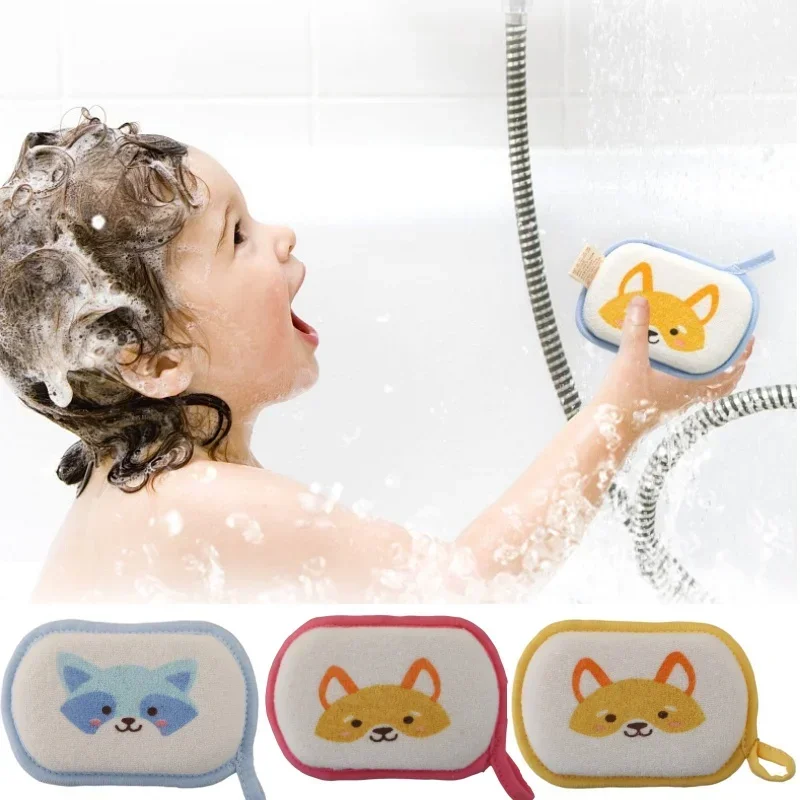Cute Cartoon Animal Baby Bath Sponge Kids Children Toddlers Adult Cleaning Brush Towel Soft Inirritative Foam Bath Shower Sponge