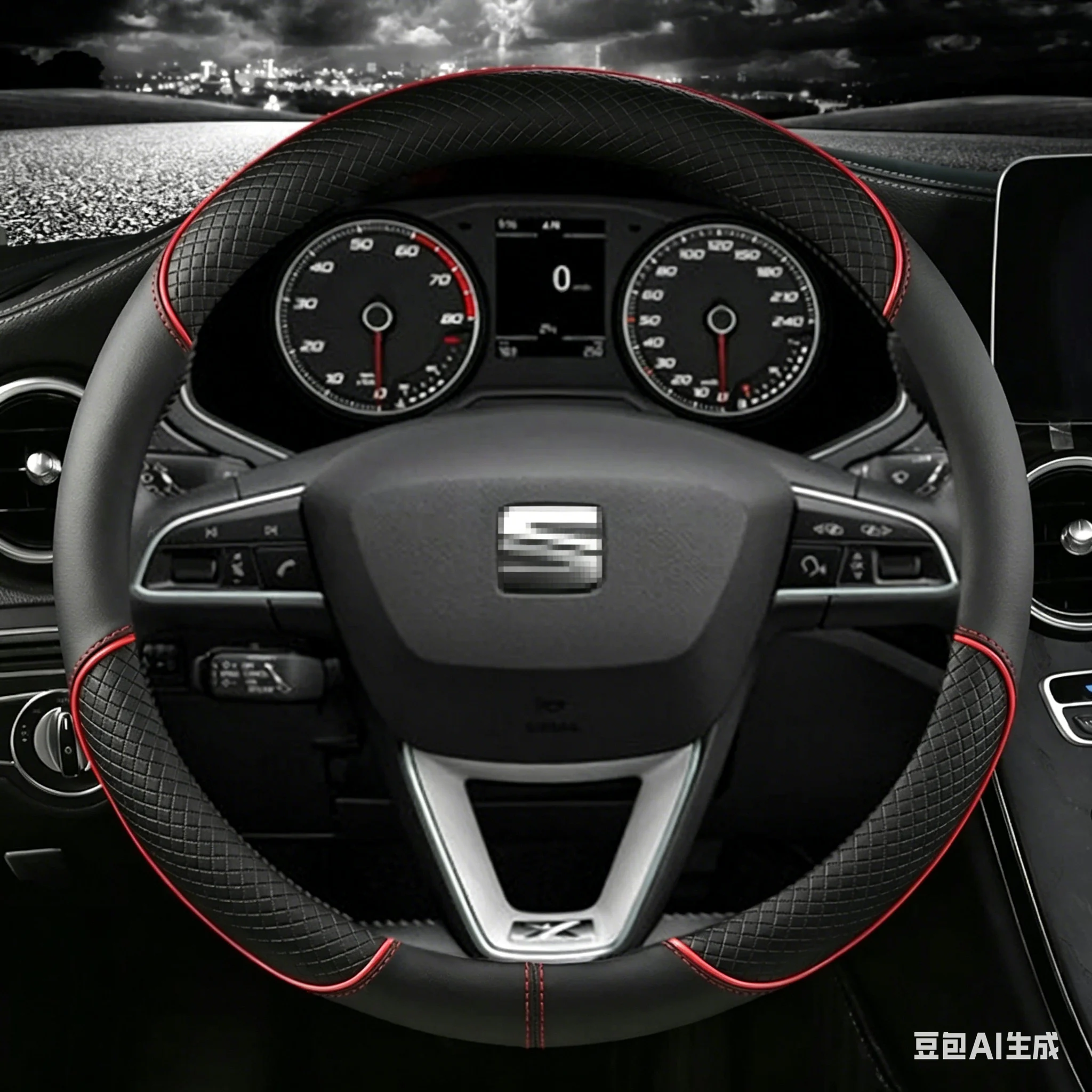 Car Steering Wheel Cover Microfiber Leather 38cm Non-Slip For Seat Tarraco Arona Ateca Ibiza Toledo Mii Leon Arosa Exeo ST FR