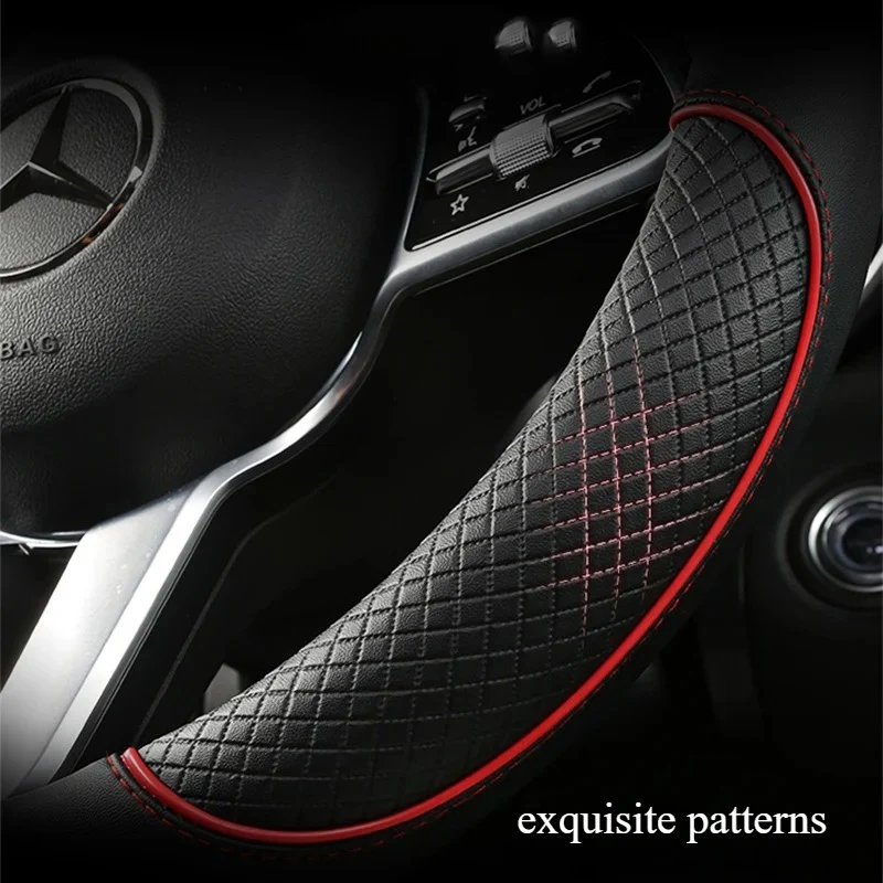 Car Steering Wheel Cover Microfiber Leather 38cm Non-Slip For Seat Tarraco Arona Ateca Ibiza Toledo Mii Leon Arosa Exeo ST FR thumbnail 6