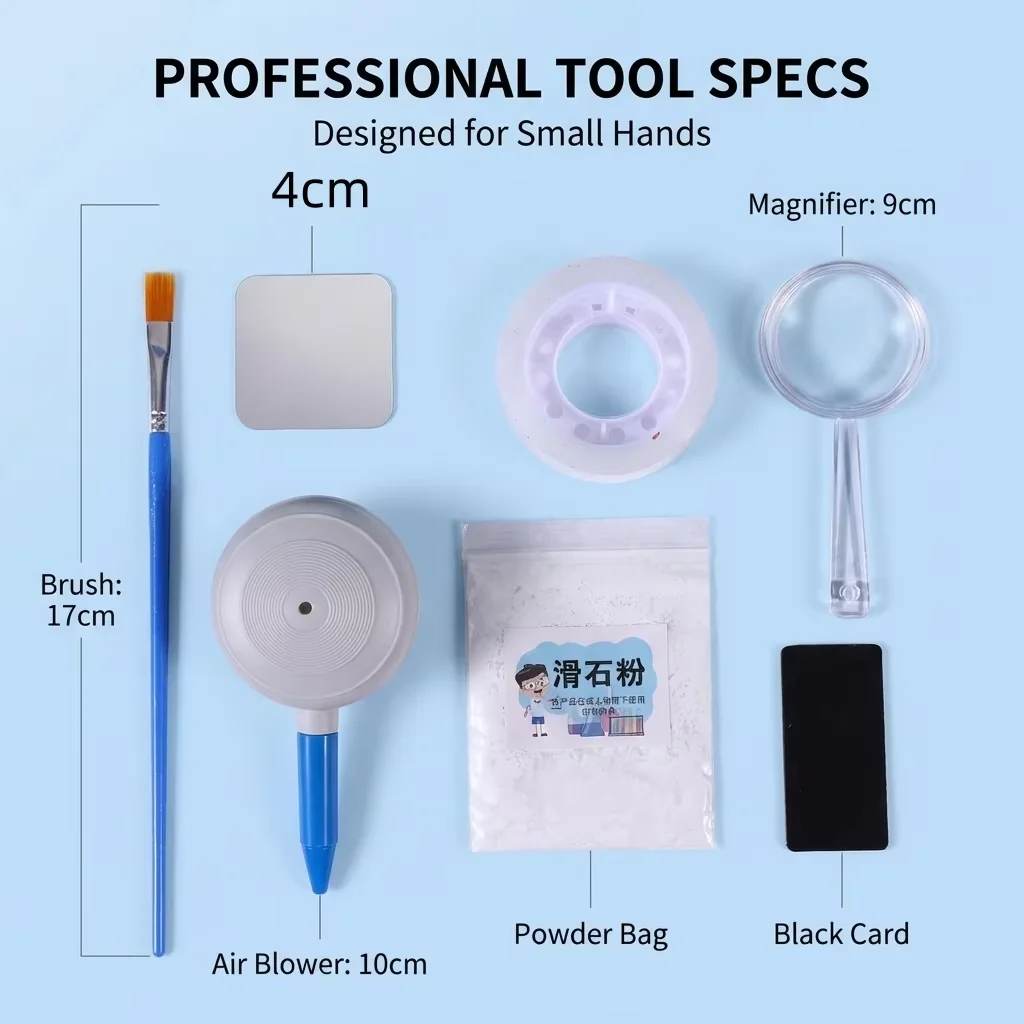 Fingerprint Collection Authentication Science Experiment DIY Detective Observation Teaching Aids Puzzle Toy For Students Gift thumbnail 4