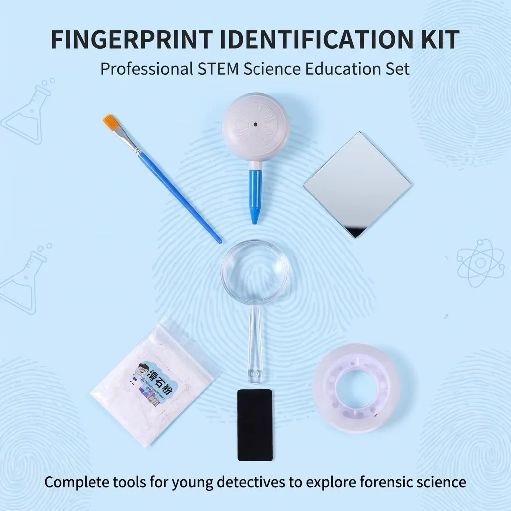 Fingerprint Collection Authentication Science Experiment DIY Detective Observation Teaching Aids Puzzle Toy For Students Gift thumbnail 2