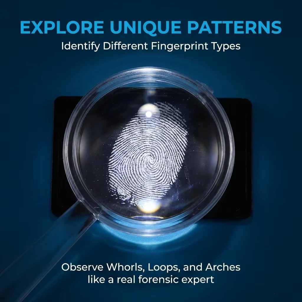 Fingerprint Collection Authentication Science Experiment DIY Detective Observation Teaching Aids Puzzle Toy For Students Gift