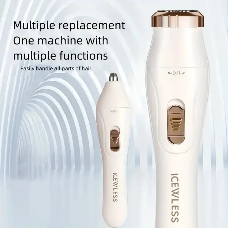 USB charging three in one shaver, women's home multifunctional underarm hair removal device, eyebrow trimmer, nose hair remover thumbnail 4
