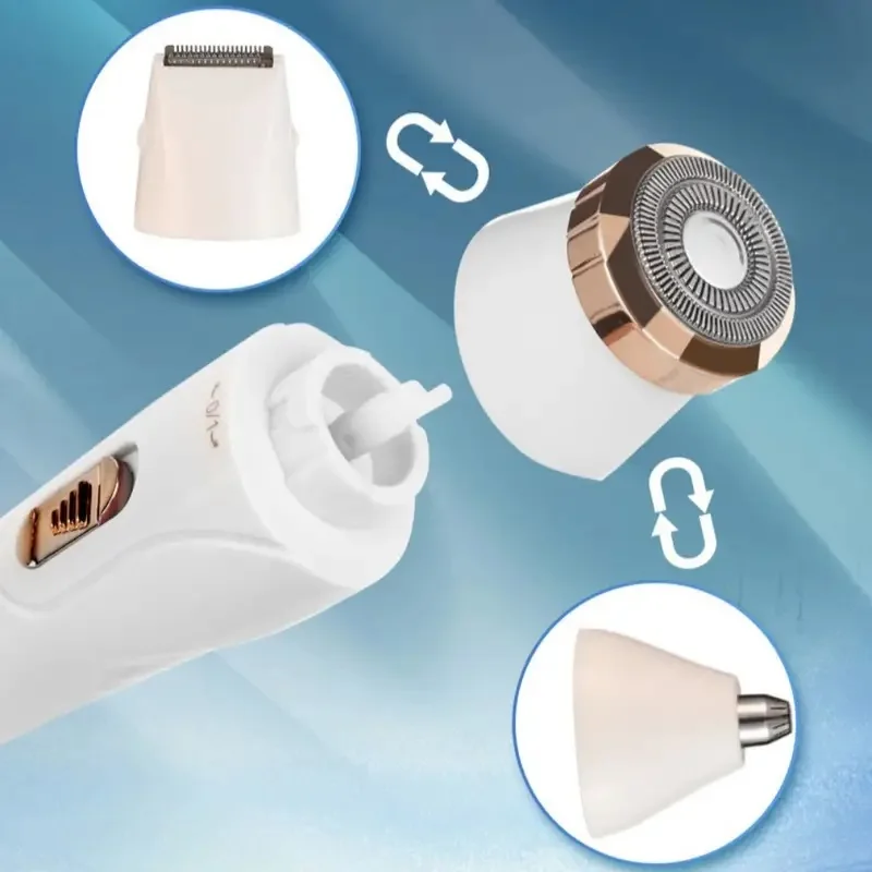 USB charging three in one shaver, women's home multifunctional underarm hair removal device, eyebrow trimmer, nose hair remover thumbnail 3