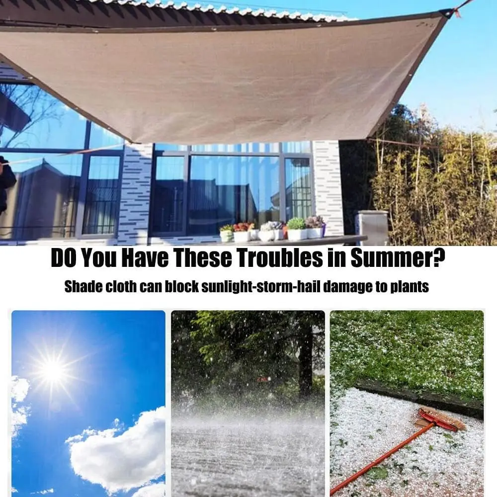 Garden Shade Cloth 70-90% UV Sunblock Net for Patio Shade Plants Outdoor Pergola Lawn Swimming Pool Sun Protection Cover thumbnail 5