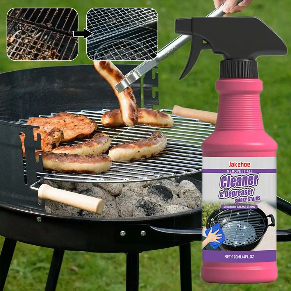Heavy Duty Grill Degreaser Spray Fast-Acting Kitchen Oil Stain Remover 120ml Powerful Foam Cleaner for Oven Hood Stove BBQ Grill thumbnail 5