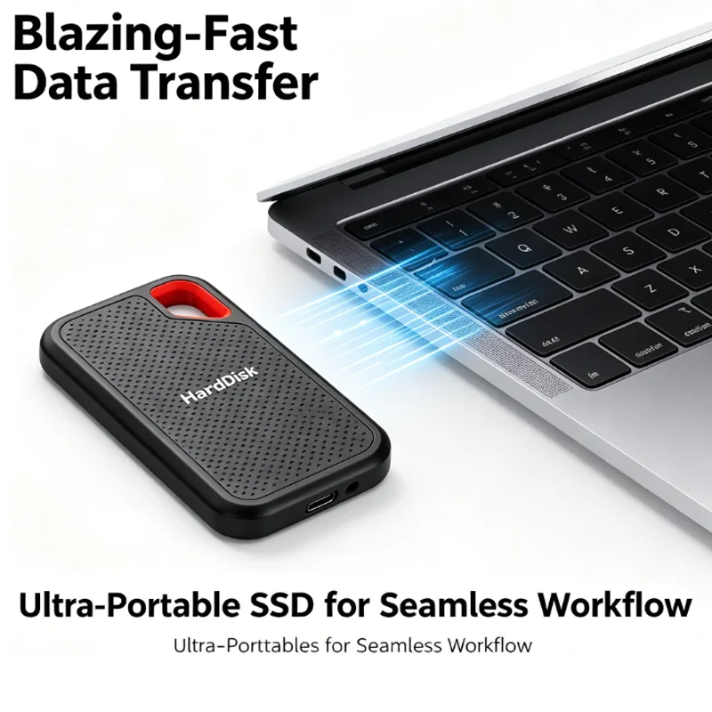 High-Speed Original SSD 2TB Portable USB3.1 Hard Drive 4TB Noiseless Disk for Freelancer Laptop Tablet Workbench thumbnail 4