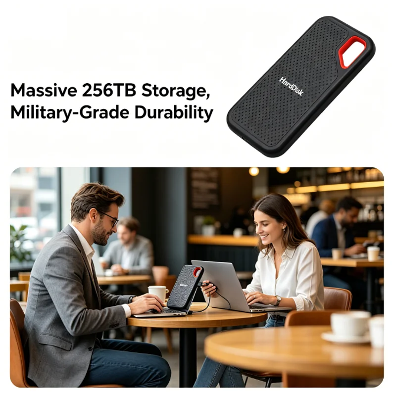 High-Speed Original SSD 2TB Portable USB3.1 Hard Drive 4TB Noiseless Disk for Freelancer Laptop Tablet Workbench thumbnail 6