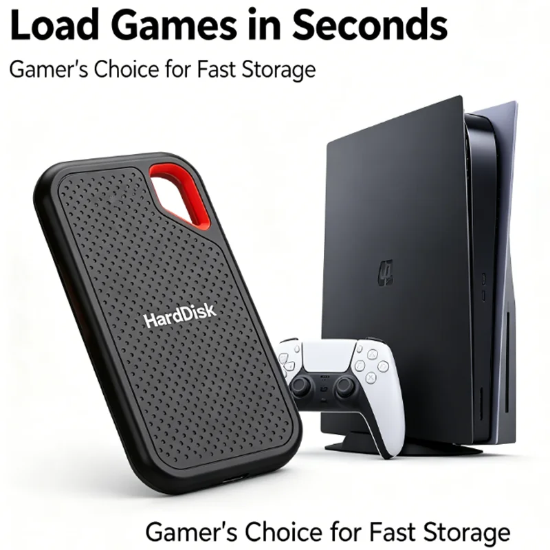 High-Speed Original SSD 2TB Portable USB3.1 Hard Drive 4TB Noiseless Disk for Freelancer Laptop Tablet Workbench thumbnail 3