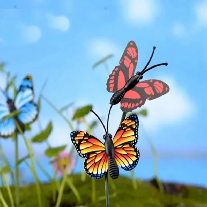 24Pcs Artificial Butterfly Stakes Simulation Butterfly Ornaments Home Garden Yard Lawn Wedding Decor thumbnail 4
