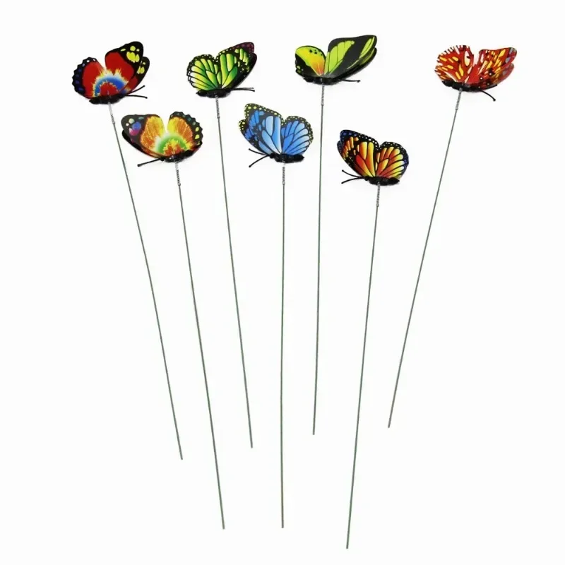 24Pcs Artificial Butterfly Stakes Simulation Butterfly Ornaments Home Garden Yard Lawn Wedding Decor thumbnail 6