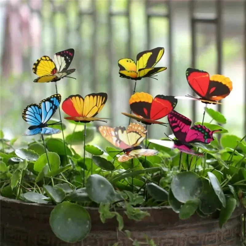 24Pcs Artificial Butterfly Stakes Simulation Butterfly Ornaments Home Garden Yard Lawn Wedding Decor thumbnail 2