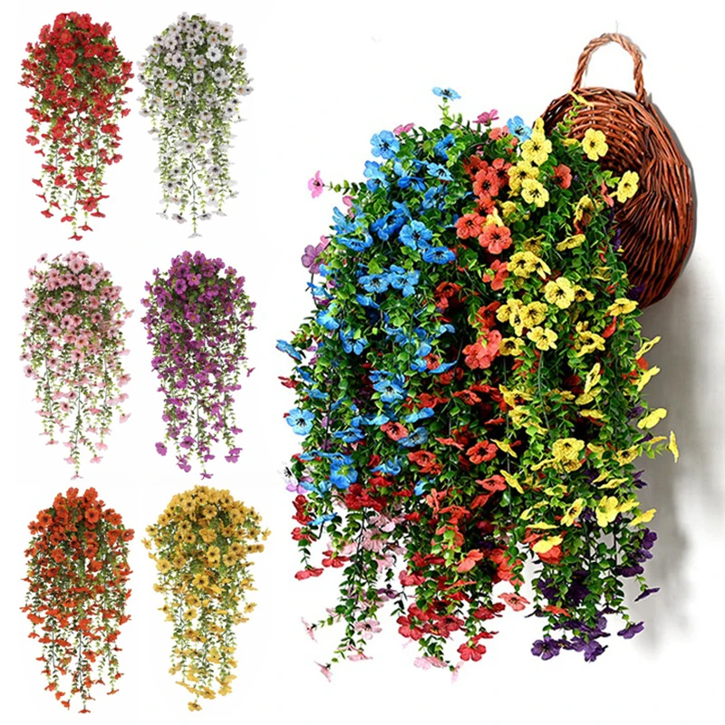 Artificial Plants and Flowers Artificial Hanging Flower UV Resistant Garden Yard Balcony Fake Plant Wedding Party Outdoor Decor thumbnail 4