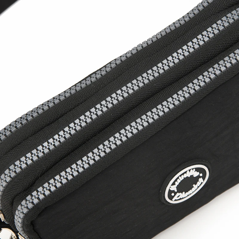 2 PCS Multi Zipper Crossbody Bag for Women Waterproof Nylon Phone Purse Wristlet Wallet Shoulder Bag for Travel Daily Use thumbnail 5