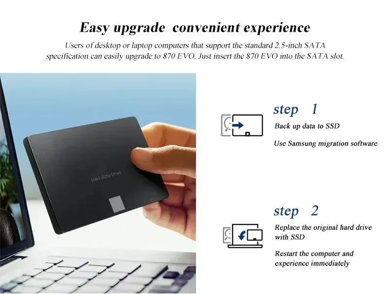 2026 New 4TB Solid State Disk SSD 880 EVO 500G 1TB 2TB Internal HDD Hard Drive Sata3 2.5 Inch For Laptop Microcomputer Desktop thumbnail 3