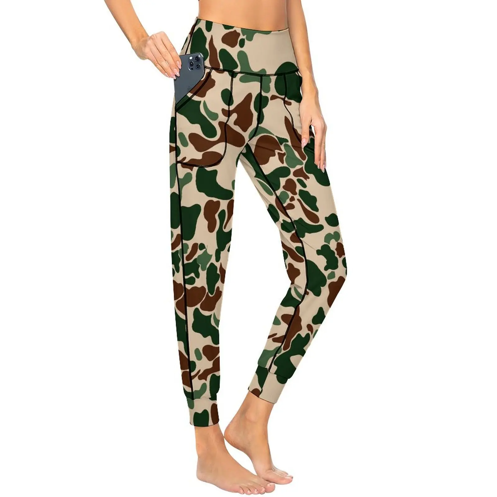 Snow Camo 2XL Personality Leg Pants Yoga jogging pants Fashion Women Upscale Tight-fitting Leg Pants for Sport thumbnail 3
