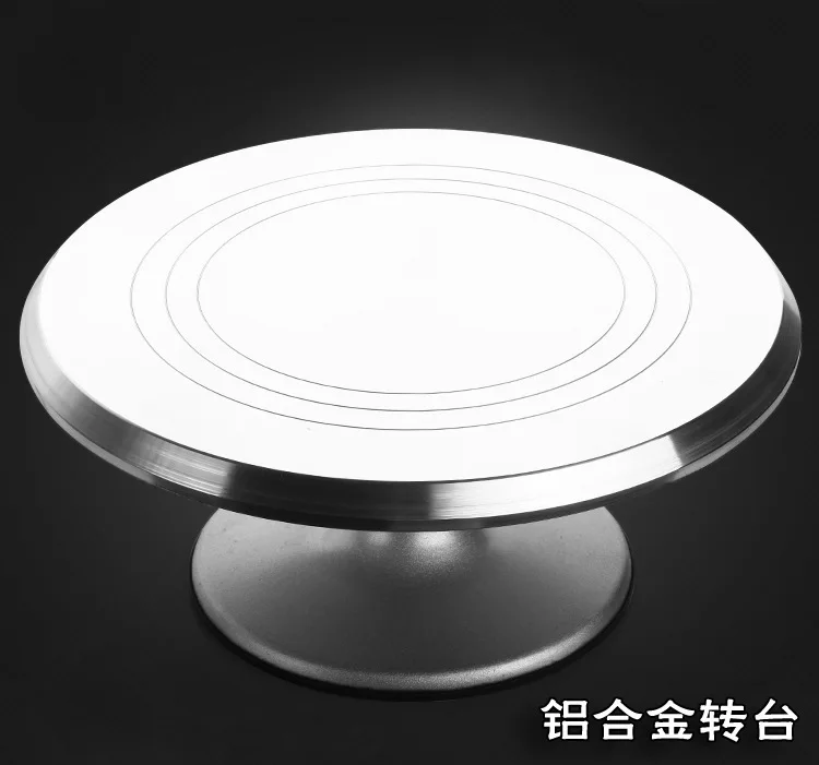 Cake Turntable Decorating Stand Baking Tool Set Aluminum Alloy Rotating Stand for Home and Commercial Use thumbnail 4