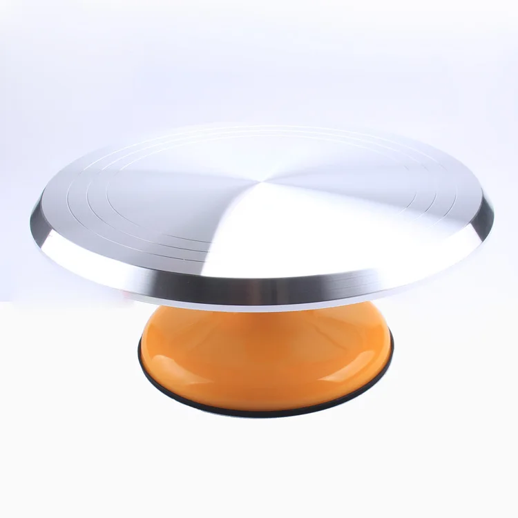 Cake Turntable Decorating Stand Baking Tool Set Aluminum Alloy Rotating Stand for Home and Commercial Use