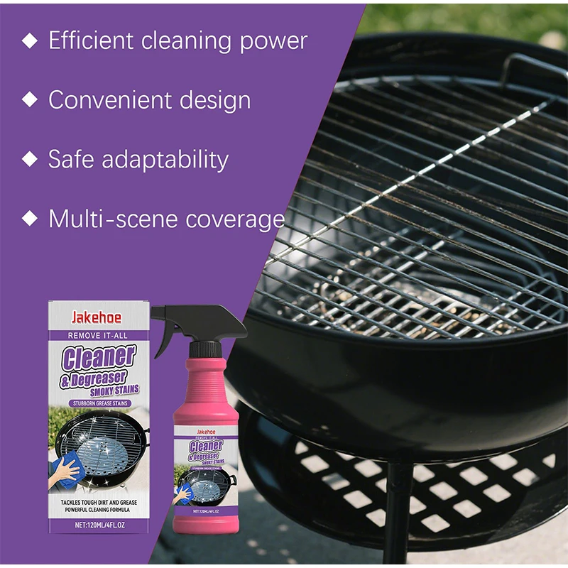 Barbecue Grill Cleaner Heavy Duty Grease Degreaser Spray Powerful Stain Remover For Bbq Grates Pans Ovens Kitchen thumbnail 3