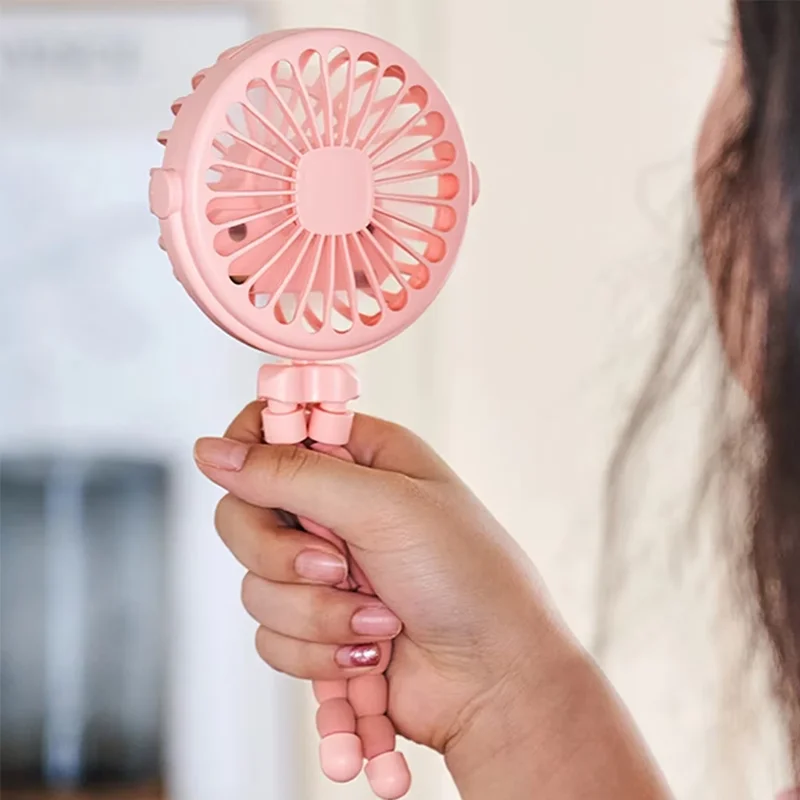 Portable Small Fan With USB Charging Capable Of Winding 360 Degree Rotating Octopus Fan Suitable For Outdoor Baby Strollers thumbnail 6