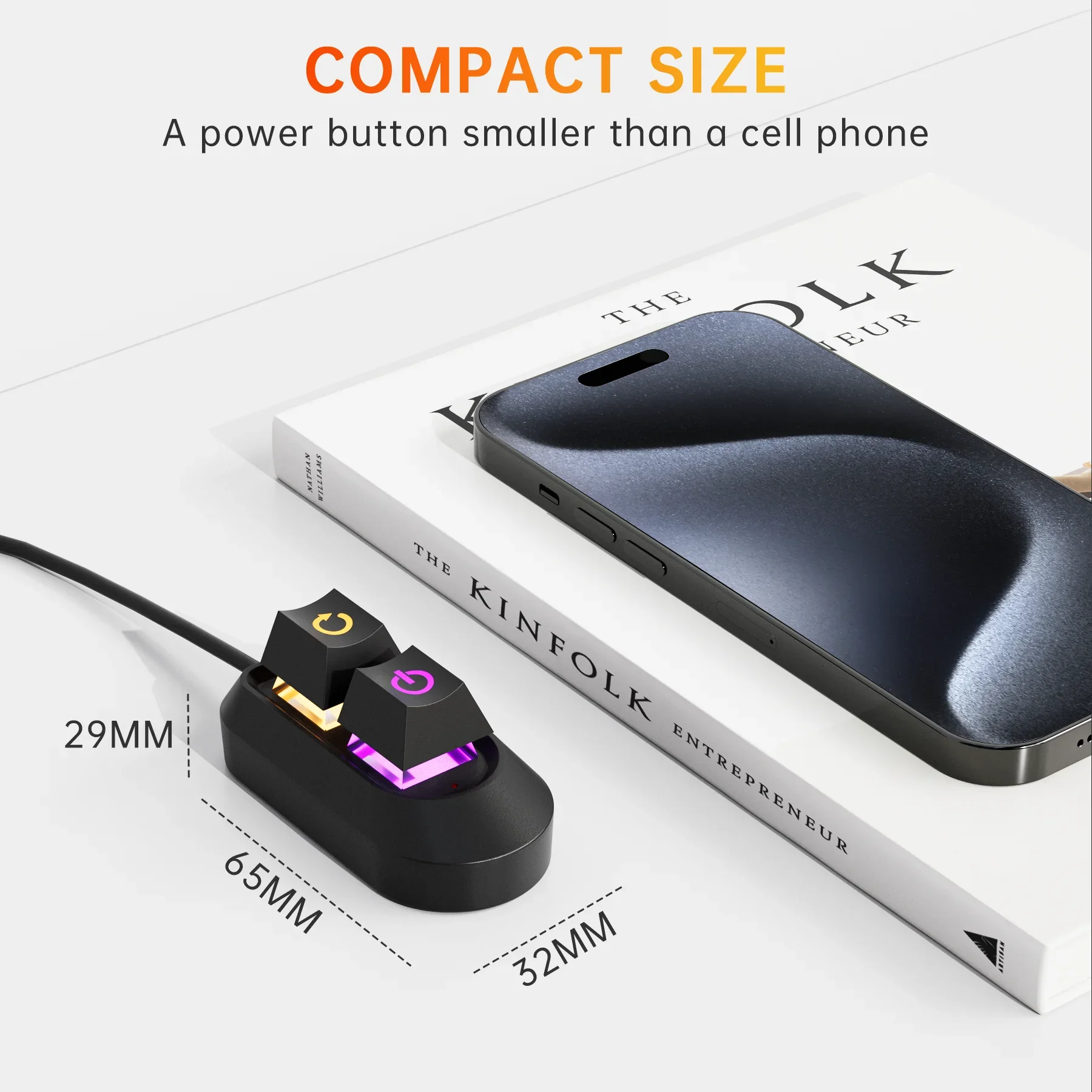2M Mechanical Desktop External Power Switch Computer Switch On Off Power SW Cables PC Power Switch Button For Home Office PC thumbnail 3