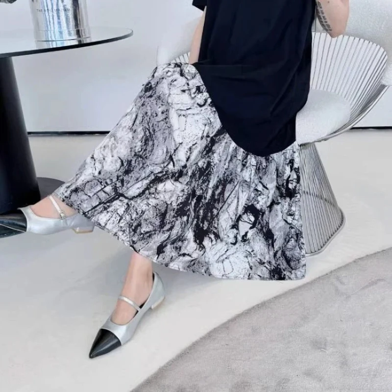Loose Contrast Patchwork Plus Size Casual Dresses Women Clothing New Short Sleeve High Street Midi Dress Fashion Korean Summer thumbnail 4