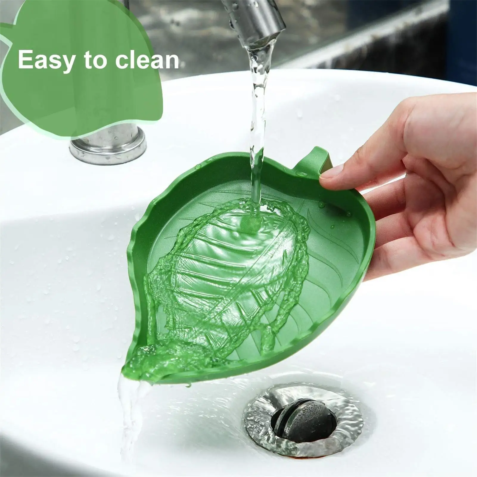 Reptile Feeder Turtle Feeding Bowl Amphibian Leaf Water Dish Flat Drinking Plate For Lizards Young Bearded Dragons Chameleon thumbnail 5