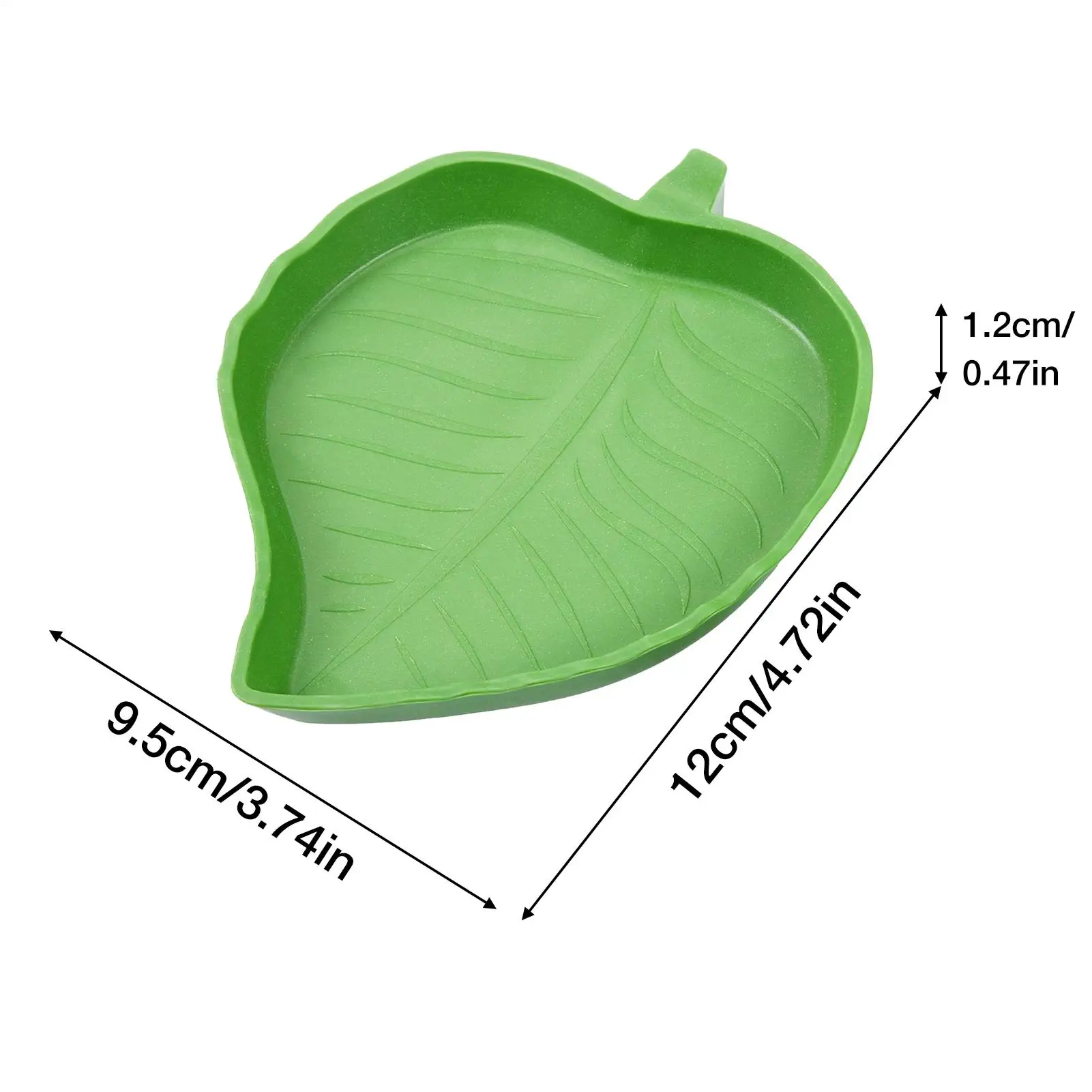 Reptile Feeder Turtle Feeding Bowl Amphibian Leaf Water Dish Flat Drinking Plate For Lizards Young Bearded Dragons Chameleon thumbnail 6