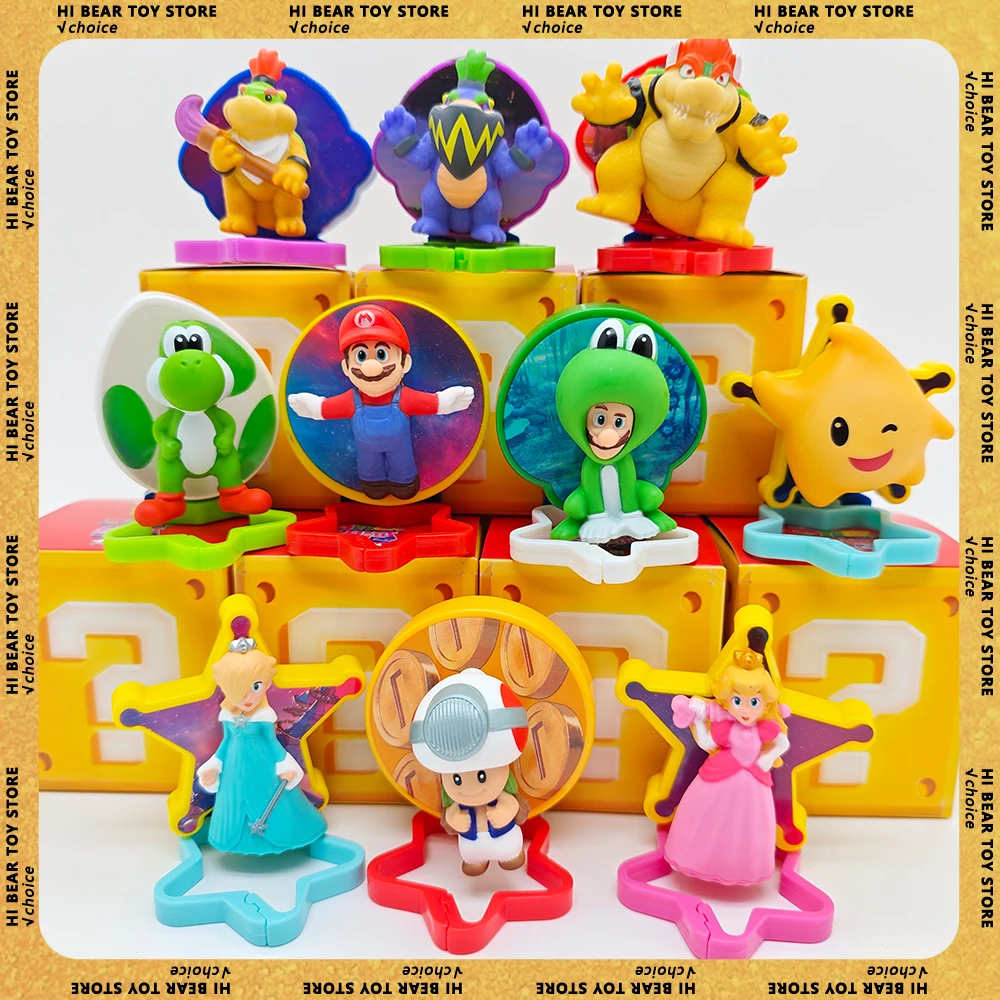 2026 Mcdonald'S Latest Style Happy Meal The Super Mario Bros Pendant Figure Yoshi Rosalina Statue Collection Model Doll Toy Gift