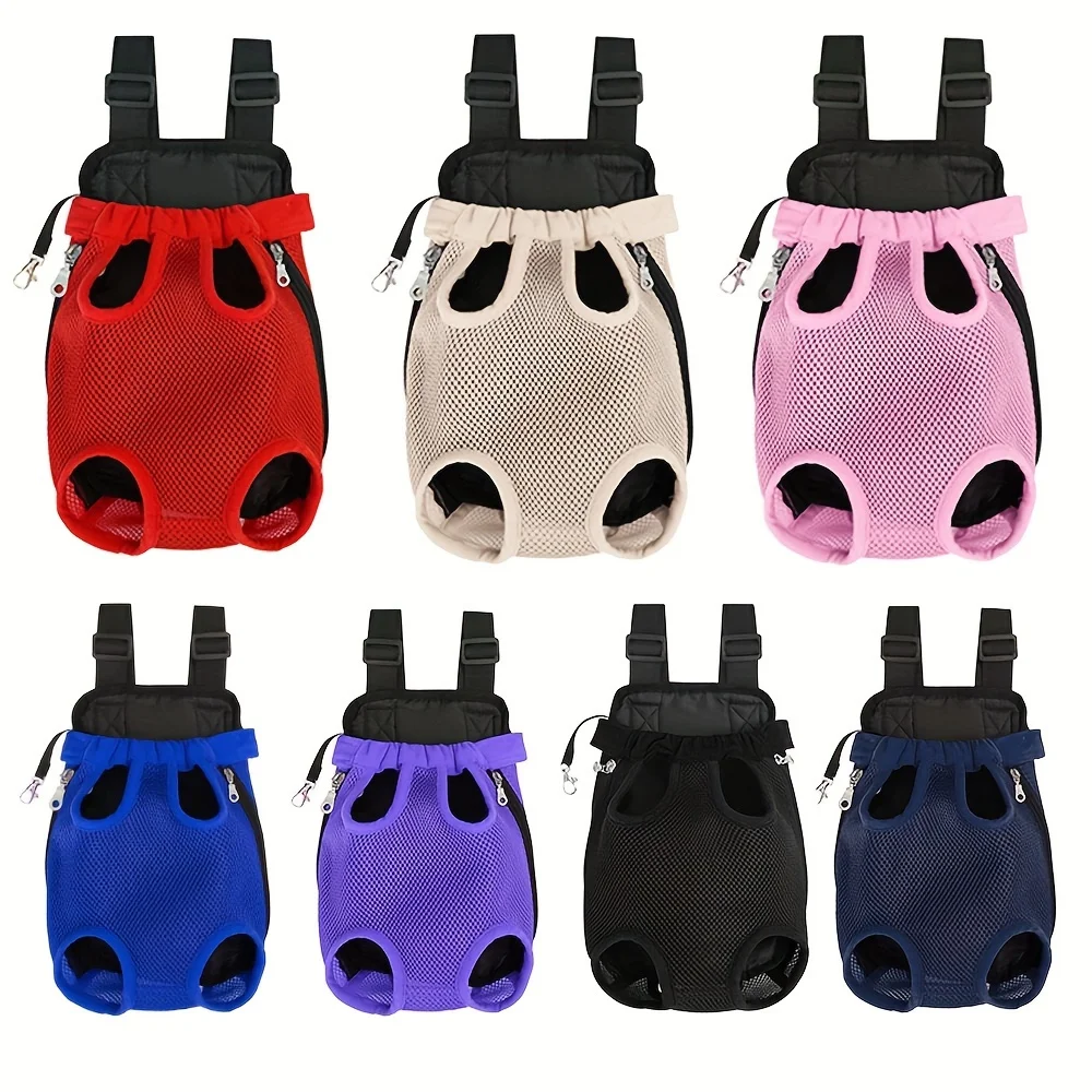 Pet Backpack Portable Cat Double Shoulder bag Outdoor Travel Dog Carrier Bag Pet Dog Front Bag Mesh Backpack thumbnail 4