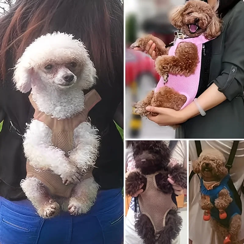 Pet Backpack Portable Cat Double Shoulder bag Outdoor Travel Dog Carrier Bag Pet Dog Front Bag Mesh Backpack thumbnail 6