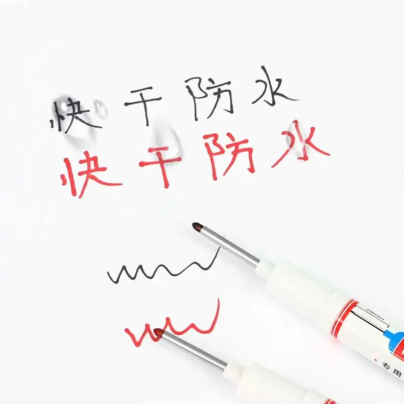 4 Colors 20mm Deep Hole Marker Pen Bathroom Waterproof Woodworking Tile Glass Metal Multi-purpose Long Head Oil Markers Pencil thumbnail 4