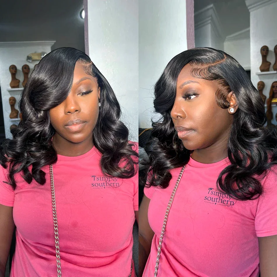 13x4 Body Wave Lace Front Wig Human Hair PrePlucked Brazilian Human Hair Lace Frontal Wigs For Women 4x4 Lace Closure Wig thumbnail 4