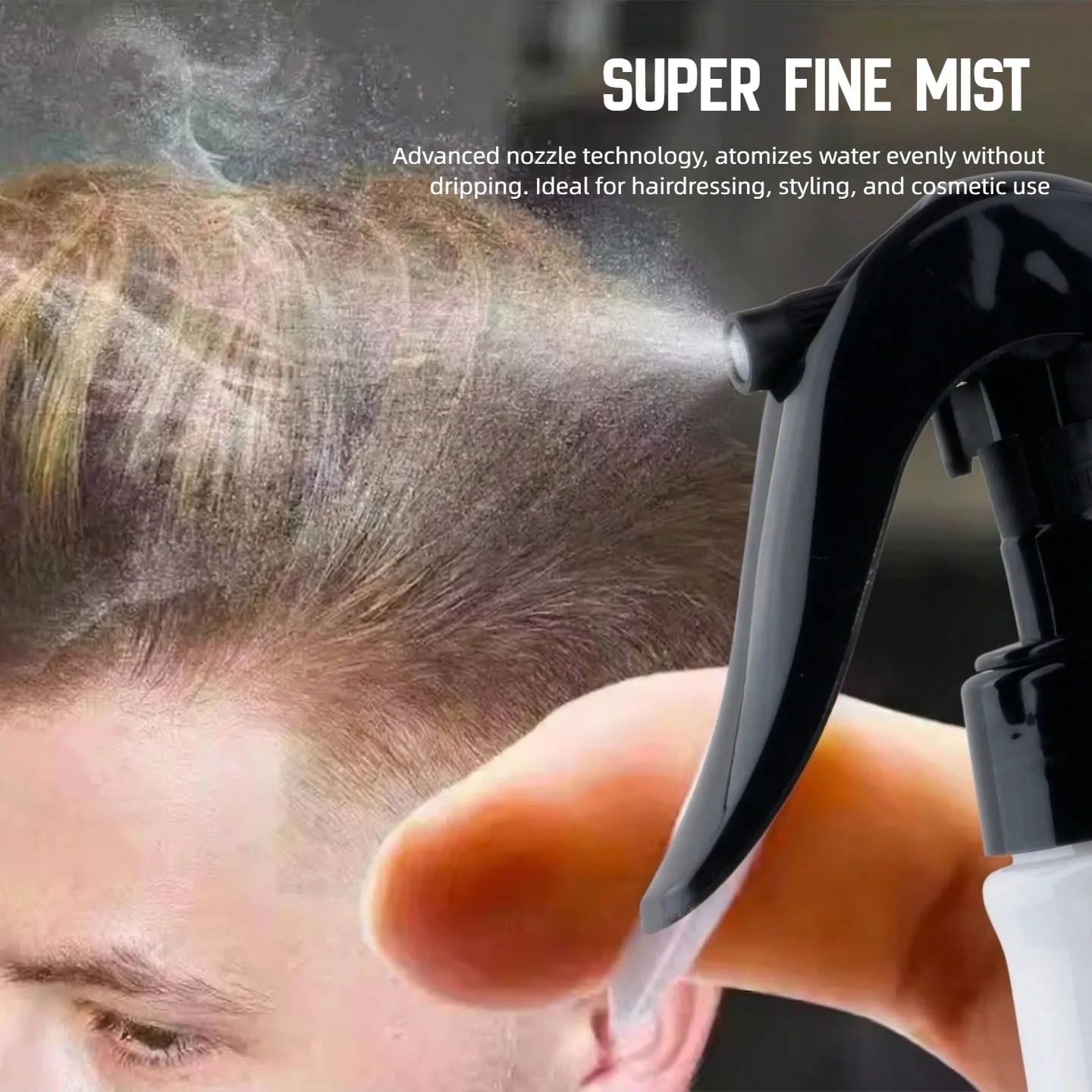 2PCS Set Professional Hairdressing Tools 30ml Barber Fine Mist Spray Bottle Neck Duster Cleaning Brush Salon Haircut Supplies thumbnail 5